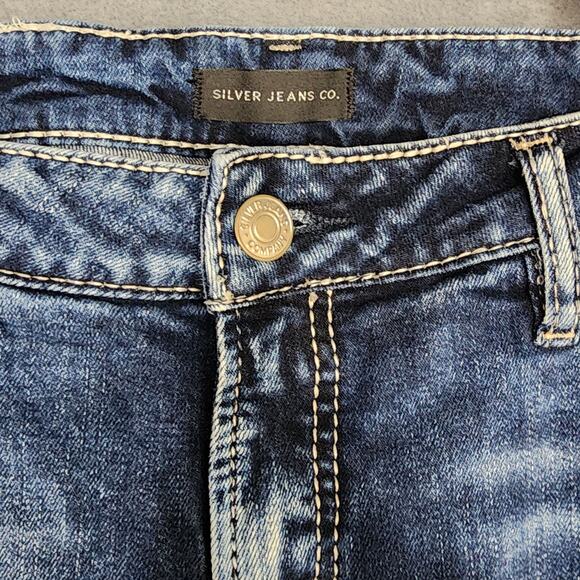 Silver‎ Jeans CO. Elyse Skinny Jeans Tagged 32/27, Actual Measure 35-36x27 - Picture 7 of 9